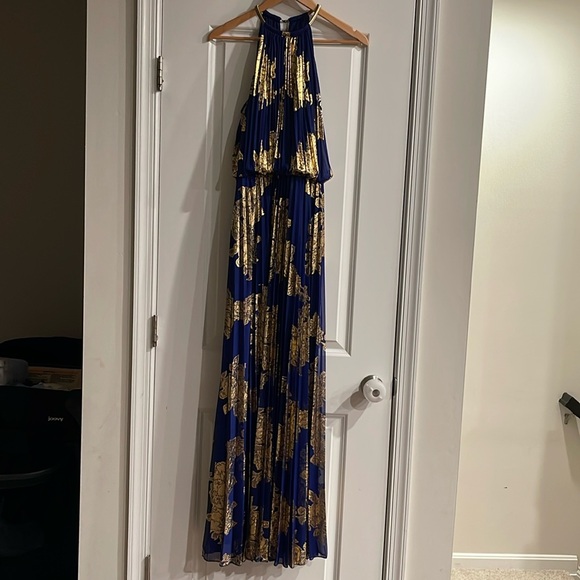 MSK Women's Embellishment Halter-Neck Pleated Maxi Dress Size 12 - Picture 14 of 17